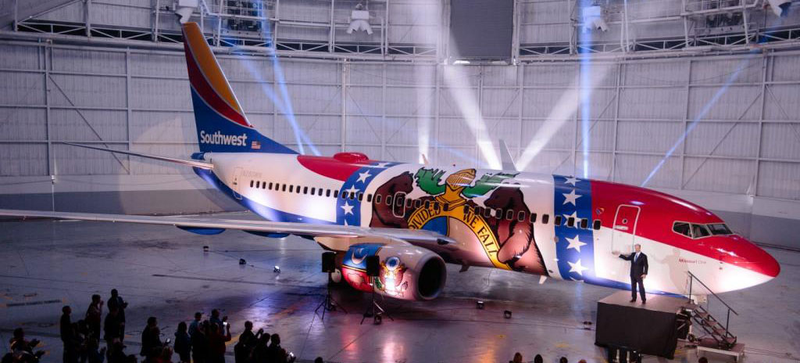 Illustration for article titled Southwest Celebrates 30 Years In Missouri With A Fantastic New Paint Job
